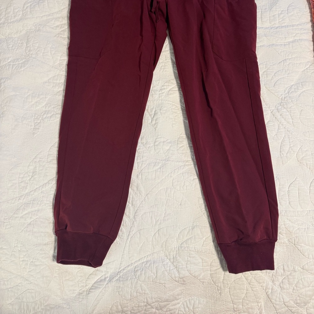 Mandala Women’s Scrub Joggers - Wine - Picture 4 of 4